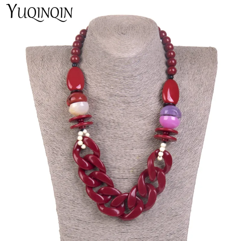 Модное заявление/цепочка ожерелье женские красные бусины/ожерелье на заказ