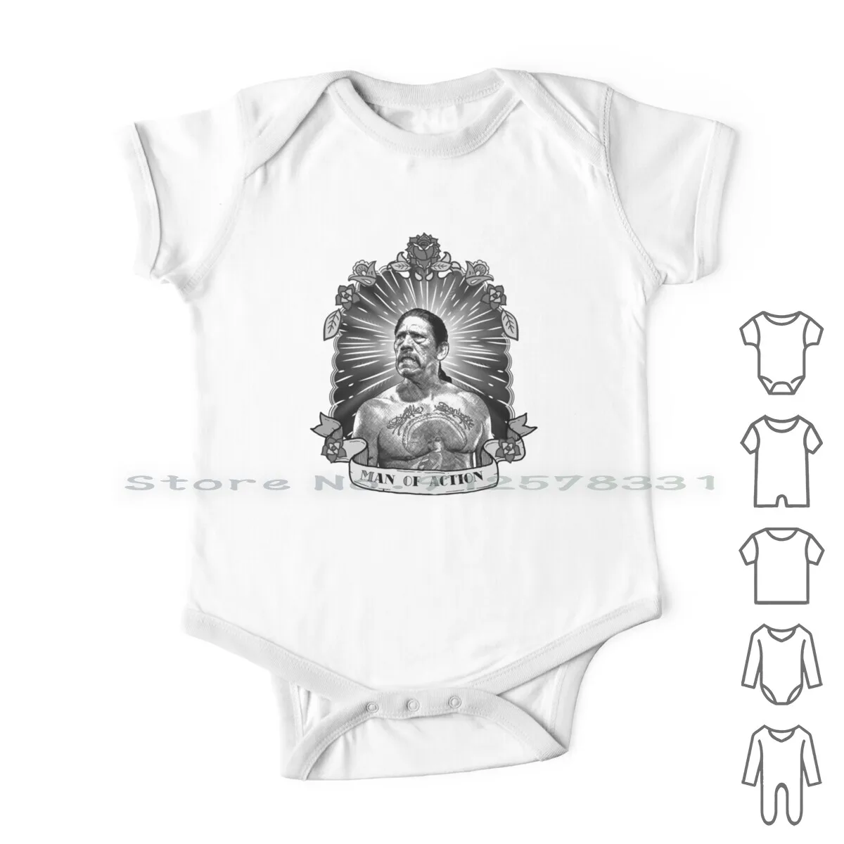 

Man Of Action-Danny Trejo Newborn Baby Clothes Rompers Cotton Jumpsuits Danny Trejo Machete Kills Action Hero Action Star