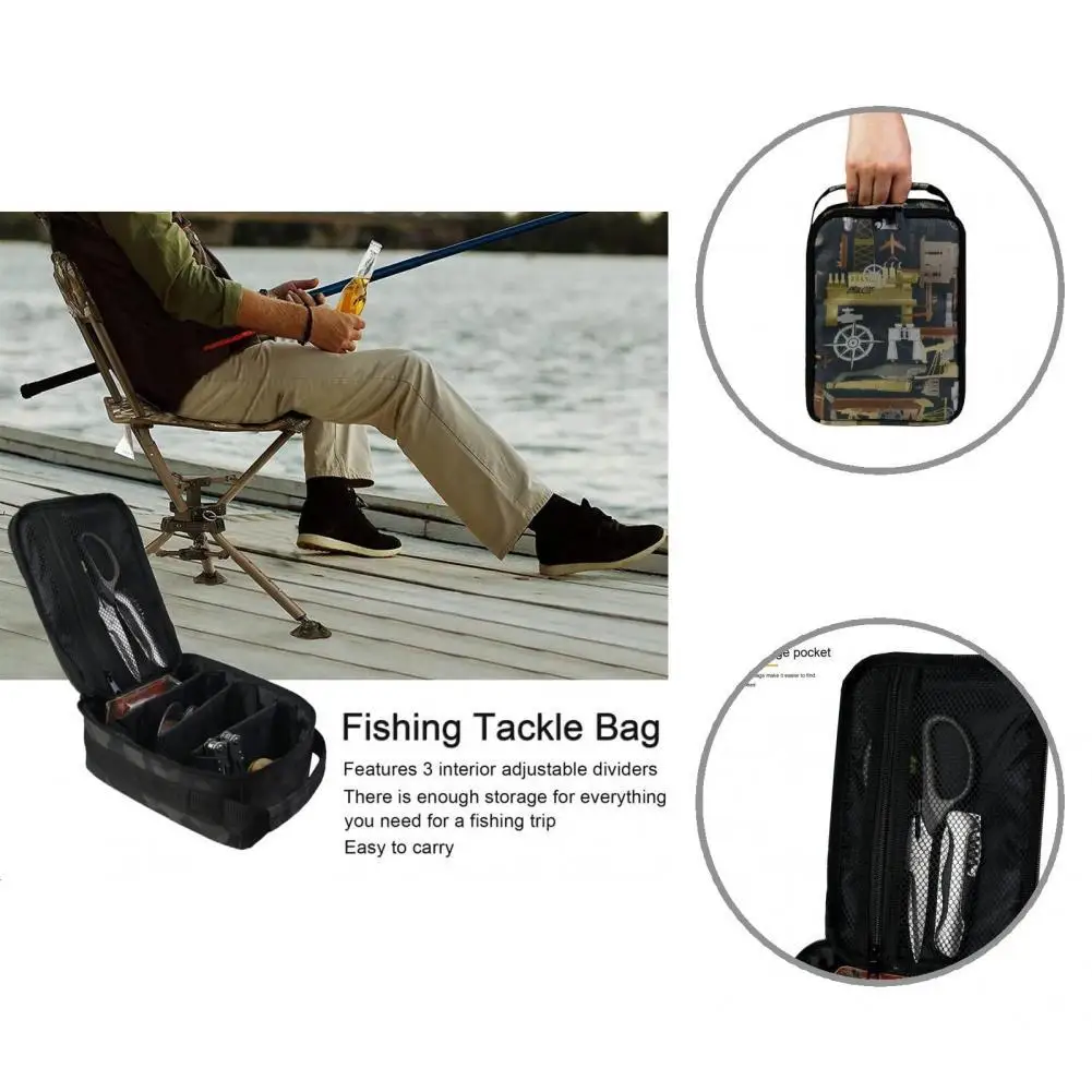 

Useful Tackle Bag Easy-using Small Hand Bag Multifunction Storage Case for Hiking Angling Bag
