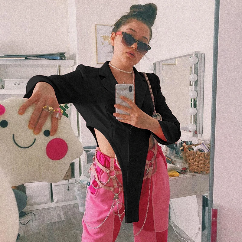 

Autumn Casual Button Up Jackets Women Vintage Streetwear Long Sleeve Coats Korean Fashion Solid Chic Cute Outfits Cuteandpsycho