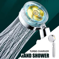 fashion bathroom turbofan hand shower abs plastic chrome rain shower head water saver pressurized handhold shower sprayer