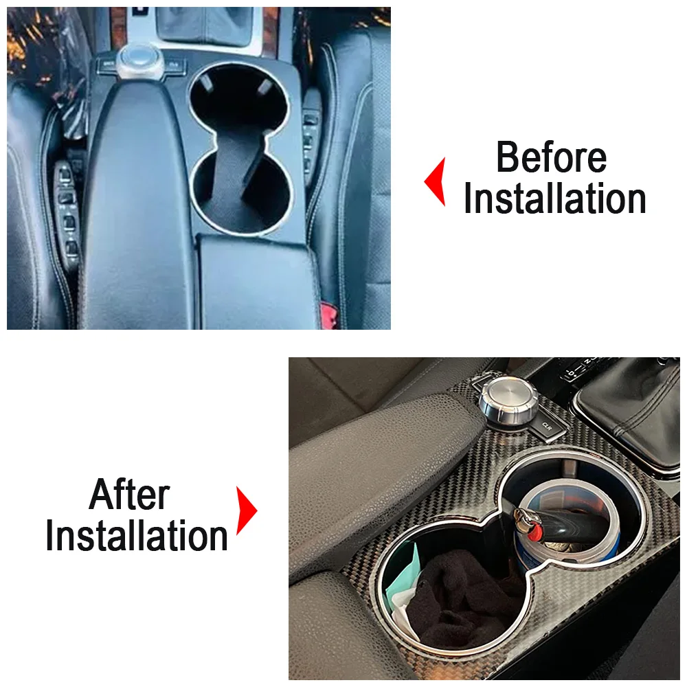 Автомобильная панель для держателя стакана отделочная Крышка Mercedes Benz C E Class AMG E43