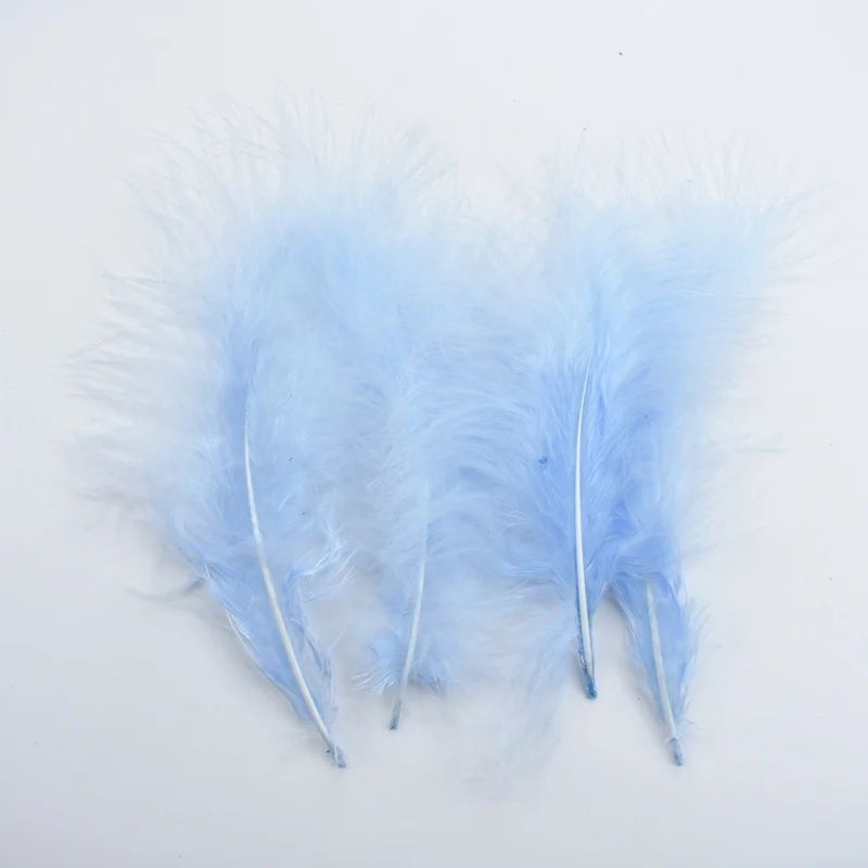 Light Blue 20 шт/партия Перья Марабу индейки перо Белый фазан перья для ремесла перья для изготовления ювелирных изделий Свадебные Перья плащи - Цвет: Light Blue