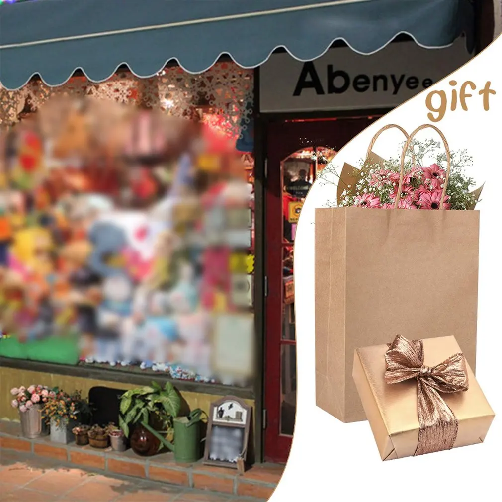 Толстая прочная сумка из крафт бумаги для упаковки на вынос сделанная заказ