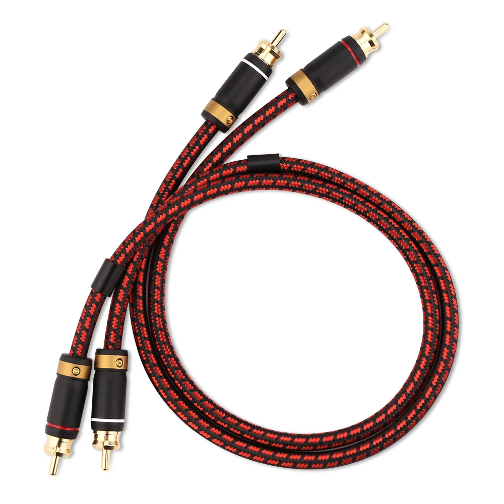 

Кабель для динамика KGUSS fever double lotus, кабель для передачи сигнала RCA