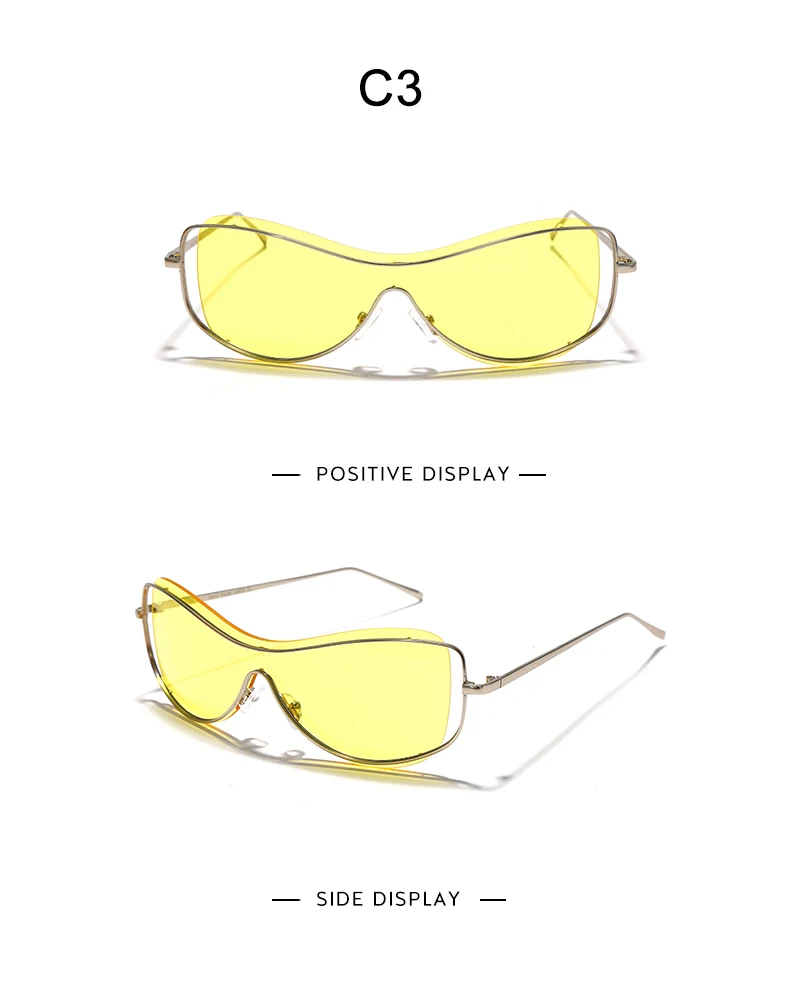 

2020 High Quality Fashion Rimless Curved Sunglasses Women Men Brand Designer Vintage Gradient Shades Ladies Sun Glasses
