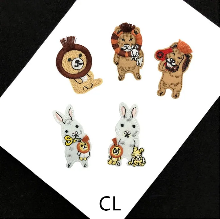 

20 шт., вышитые нашивки с животными для одежды