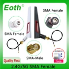 Антенна Wi-Fi eoth 2,4G, 5,8 ГГц, 8 дБи, RP-SMA, Двухдиапазонная, 2,4g, 5,8g, антенна IOT, SMA female ufl. IPX 1,13, соединительный кабель ipex1Cable