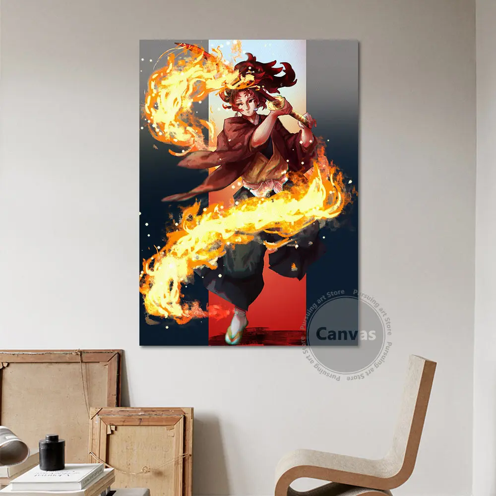 Постер на стену с изображением аниме рассекающий демонов | Дом и сад