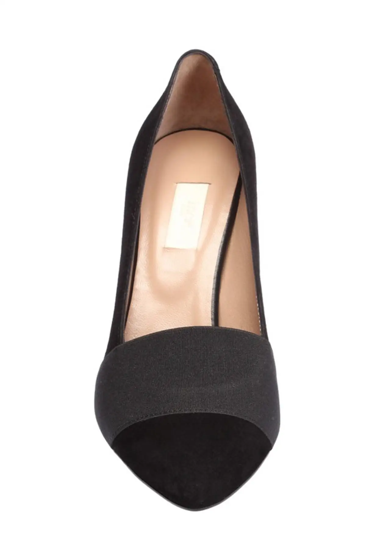 Женские туфли на высоком каблуке из натуральной замши с жемчугом Цвет Черный