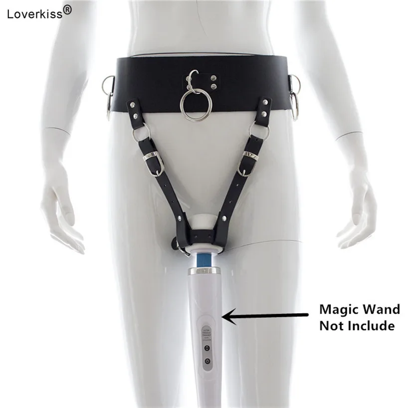 Принудительный оргазм Сексуальное нижнее белье с открытой промежностью, развратные трусики с дилдо/держателем волшебной палочки, BDSM бондажный страпон для женщин.