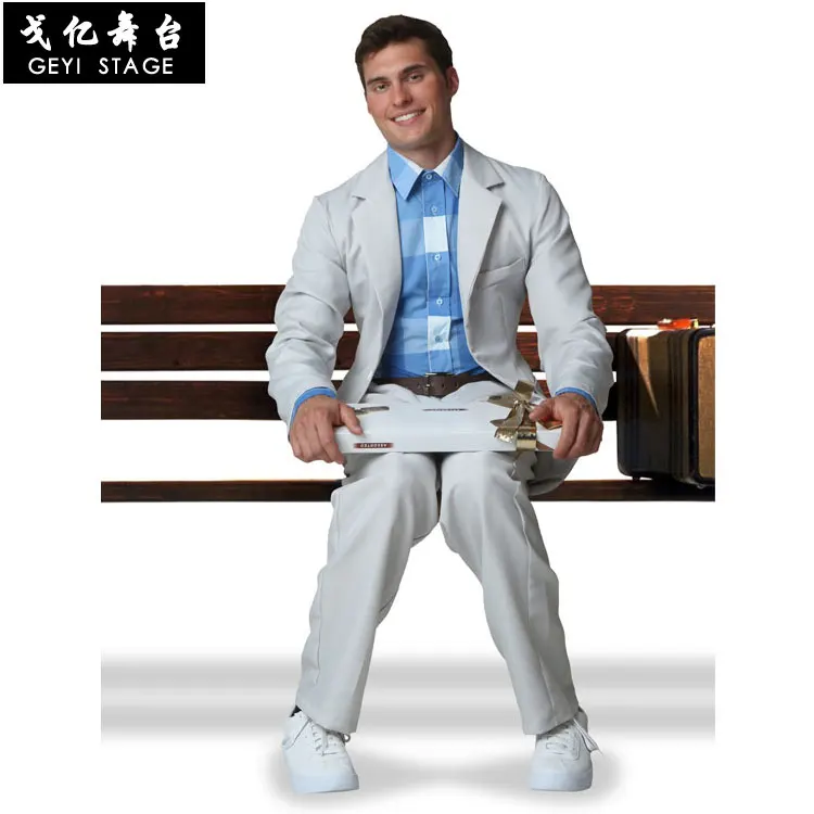 

Cos Forrest Gump dress classic movie character acting inspirational Forrest Gump suit stage performance suit