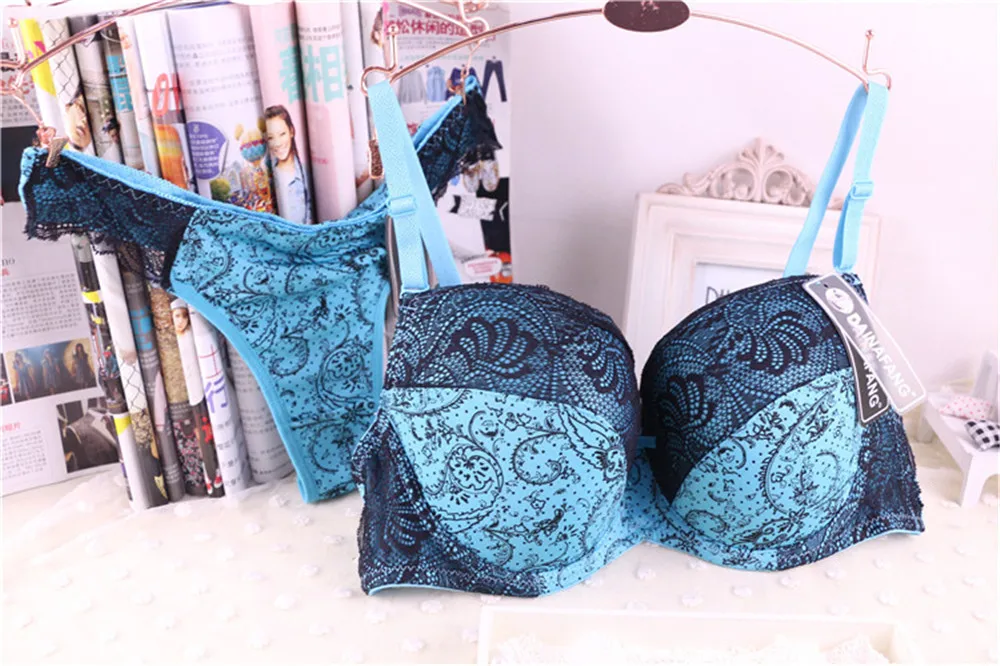 bra and brief sets DaiNaFang Hot Selling Women Sexy Patchwork Bra Comfortable Plus Size Lace Bra Set With Bottom Many Colors Available Underwear bra sets