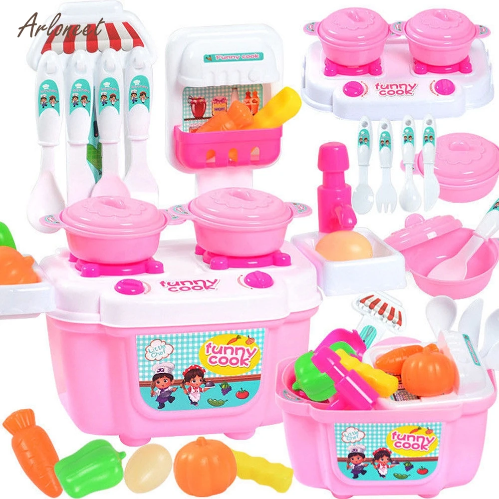Детская мультяшная кухонная игрушка 1 комплект детская для девочек ролевые игры