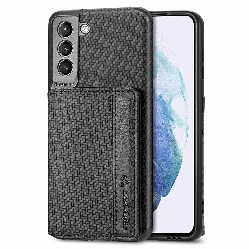 

Luxury Shockproof Car Magnetic Holder Wallet Card Leather Phone Case For Samsung Galaxy S21 S20 Plus Ultra Cellphone Cover Funda