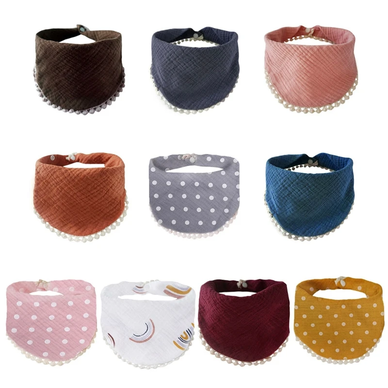 

Baby Infants Feeding Bibs Soft Pure Cotton Bandana Saliva Towel Toddler Triangle Drool Scarf Newborn Burp Cloth Shower Gifts