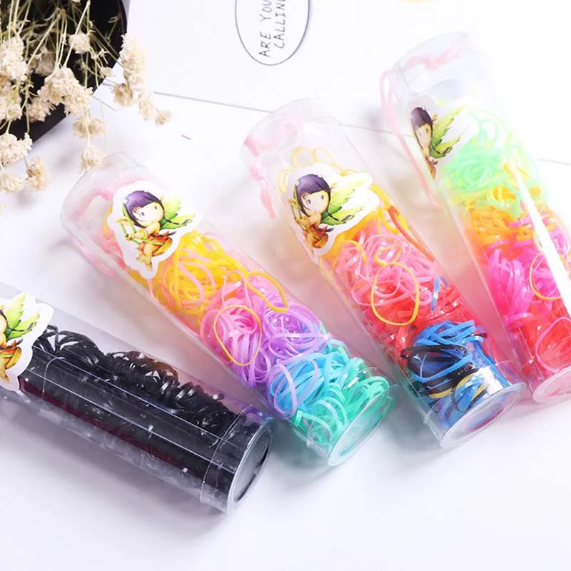 

Oaoleer 80PCS/Pack Girl Colorful Fashion Disposable Rubber Band Elastic Baby Ponytail Holder Hair Ties Fashion Hair Accessories