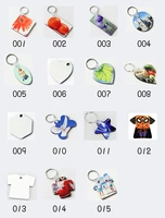 50pcslots blank sublimation mdf key rings tags keychain diy gift printing sublimation ink transfer two sides