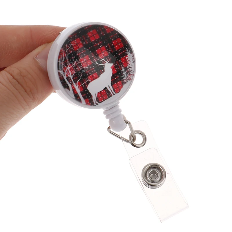 Рождественский выдвижной значок медсестры клипса для студентов врачей Id карта |