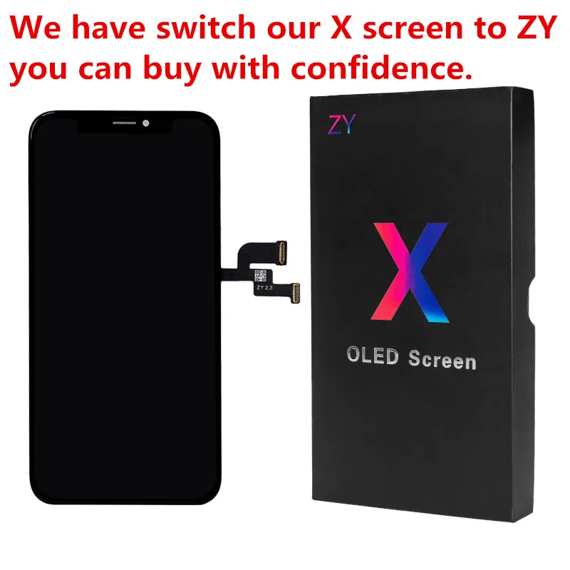 1 шт. ZY OLED качественный ЖК-экран для iPhone X XS XR 10 5," ЖК-дисплей OLED дигитайзер сборка Замена 3D