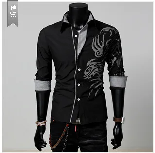 Рубашка MOOWNUC мужская с длинным рукавом модная блуза в британском стиле