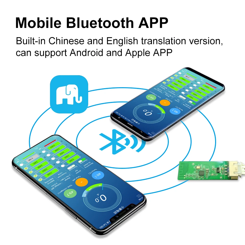 Qucc Smart BMS 10S 36V 8S 7S 6S 100A 80A 60A литий-ионный аккумулятор Lifepo4 24V UART Bluetooth bms с