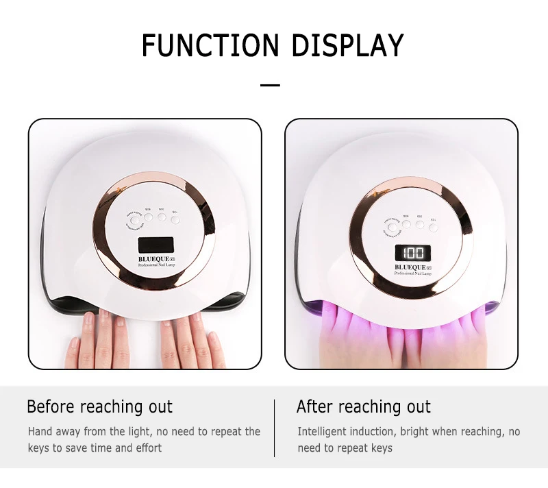 

Nail Dryers 168W nail lamp quick-drying induction UV cross-border led nail polish glue baking lamp Nail Tools