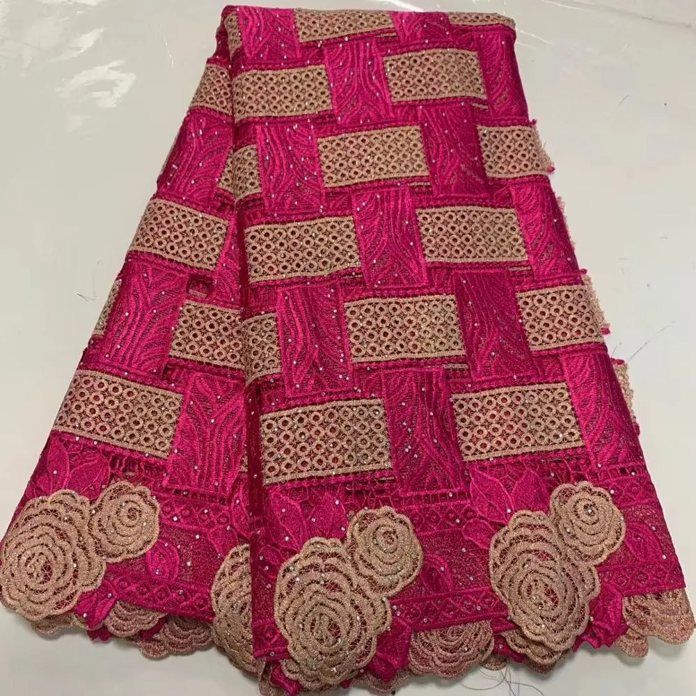 Гипюровая швейцарская водостойкая кружевная ткань африканские кружевные