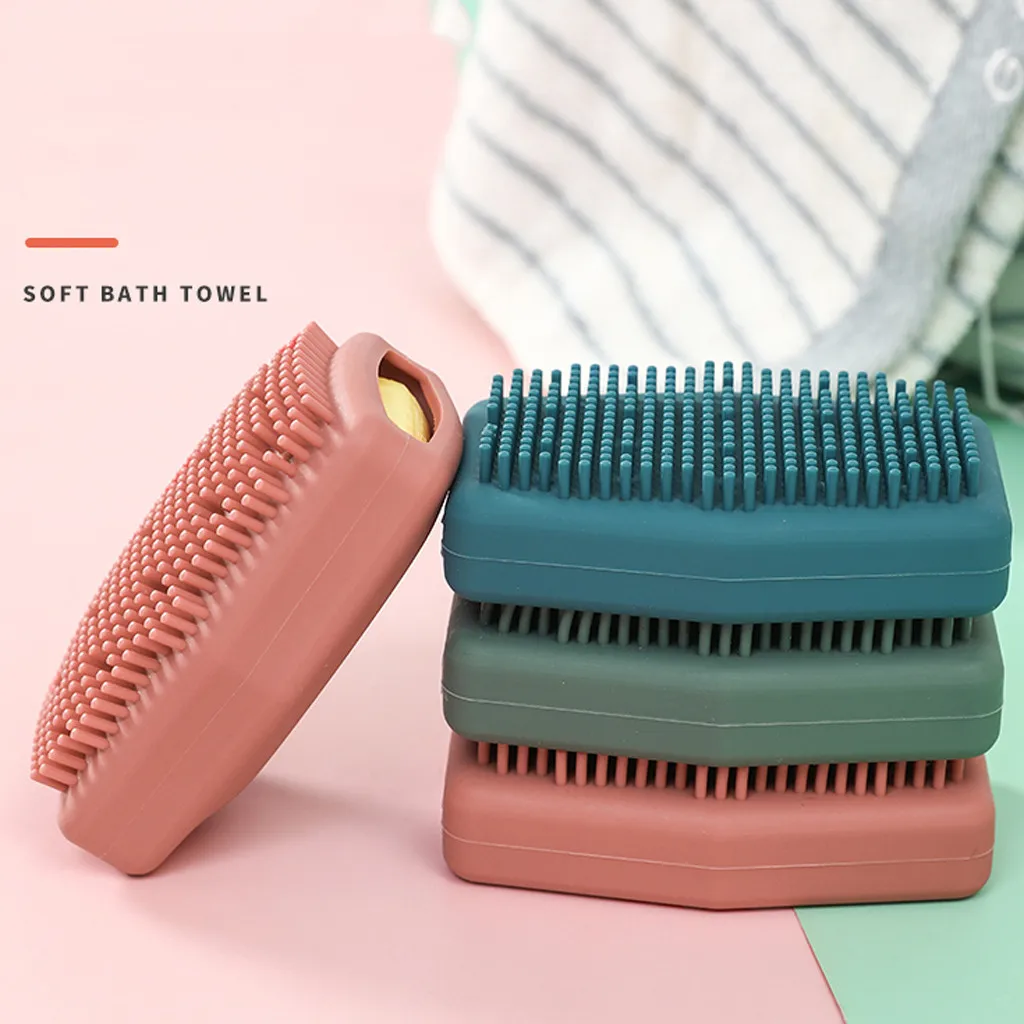 Быстро вспенивающаяся щетка для ванны мягкая силиконовая Массажная растирания
