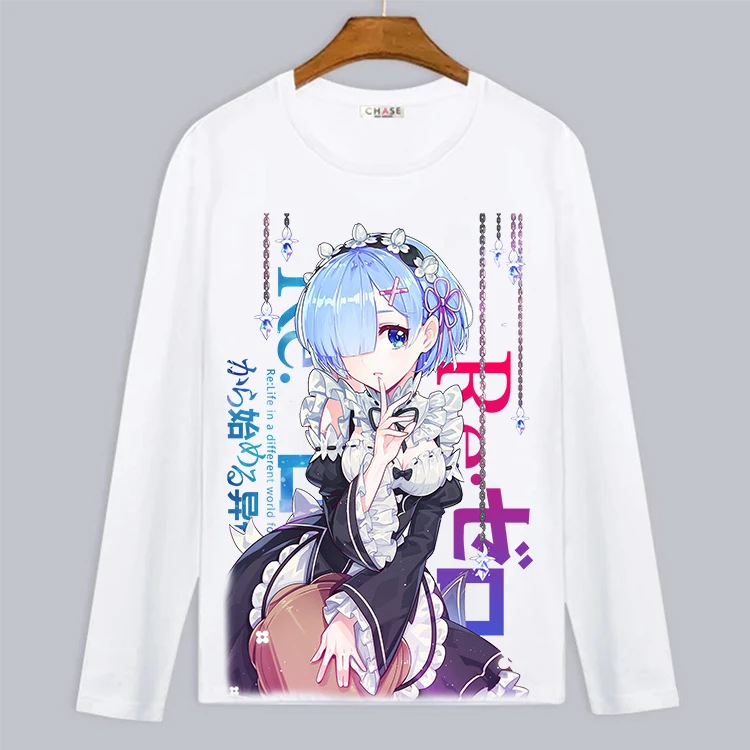 Re:Life In A Different World of Zero футболка для косплея Ram Rem Мужская/женская с длинными