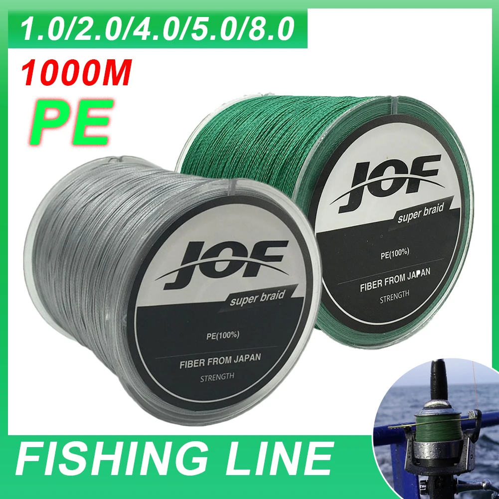 

1000m Braided Fishing Line PE 4 Strands Super Strong Abrasion Resistant Fishing Line for Outdoor Freshwater and Saltwater Lake