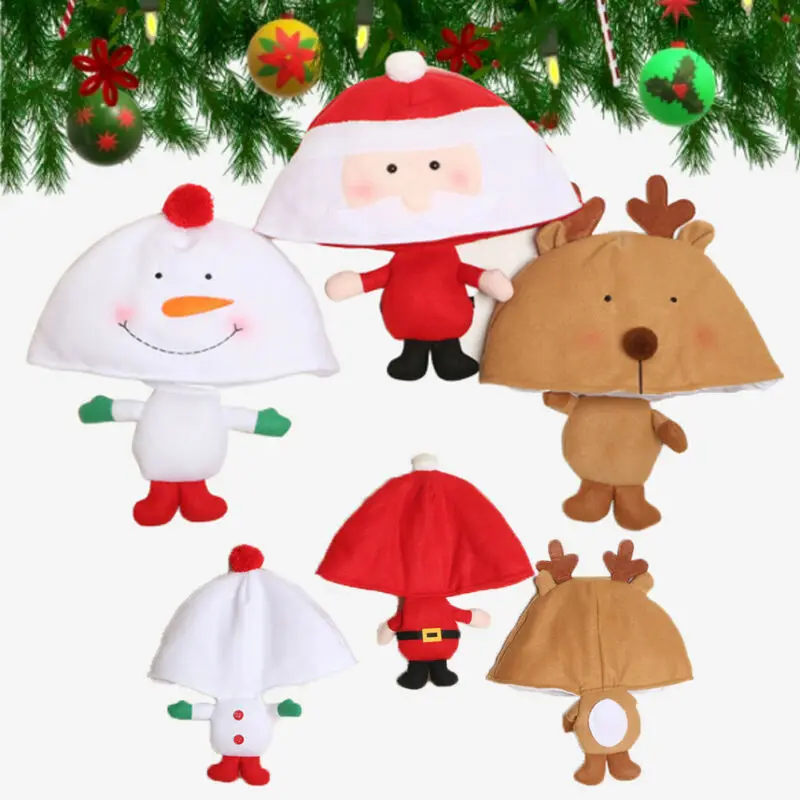 Зимняя Шапка бини для взрослых мужчин и женщин Рождественская Праздничная