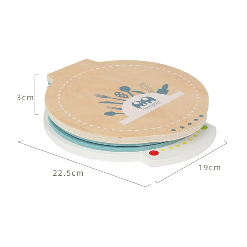 

Children's Wooden Play House Pancake Maker Set Simulation Boys And Girls Kitchen Pretend To Play With Educational Toys