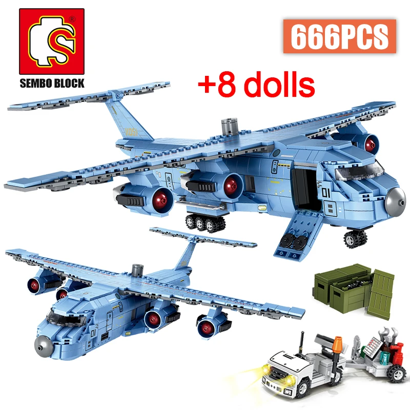 Городская полиция SWAT 1083 шт. команда самолеты транспорт строительные блоки