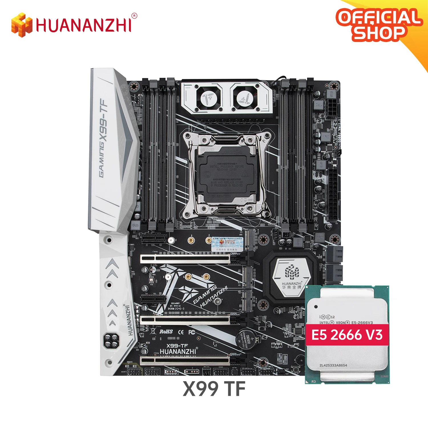 HUANANZHI X99 TF Материнская плата Intel с XEON E5 2666 V3 MOS вентилятор DDR3 DDR4 RECC память