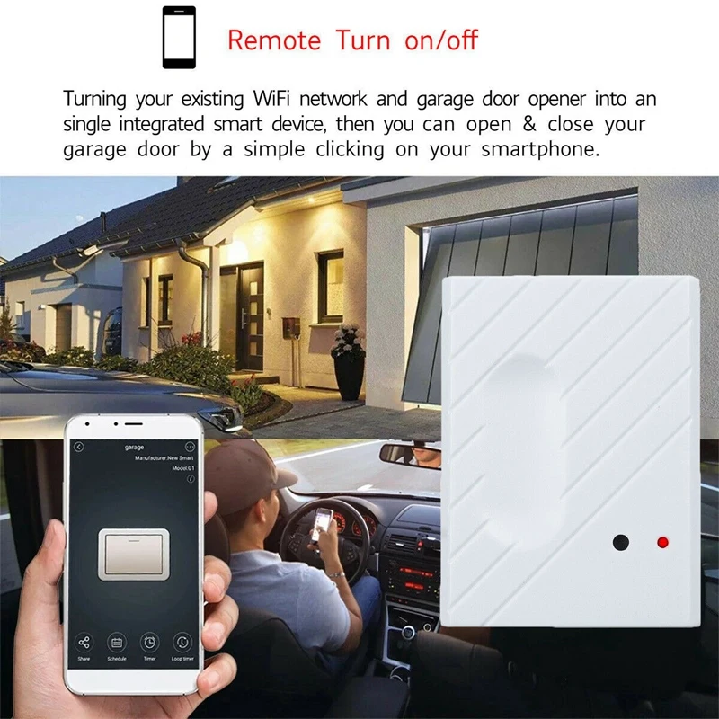 

WiFi Smart Switch Car Garage Door Opener Remote Control with 3 in 1 USB Cable Triad Tester Charging Cable Test Card