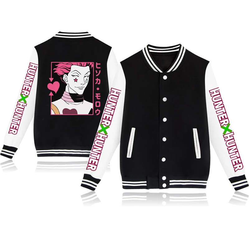 

Fall Men and Women Hunter X Hunter Baseball Jacket Fashion Capless Tops Casual Coat Hip Hop Sweatshirt Hoodie
