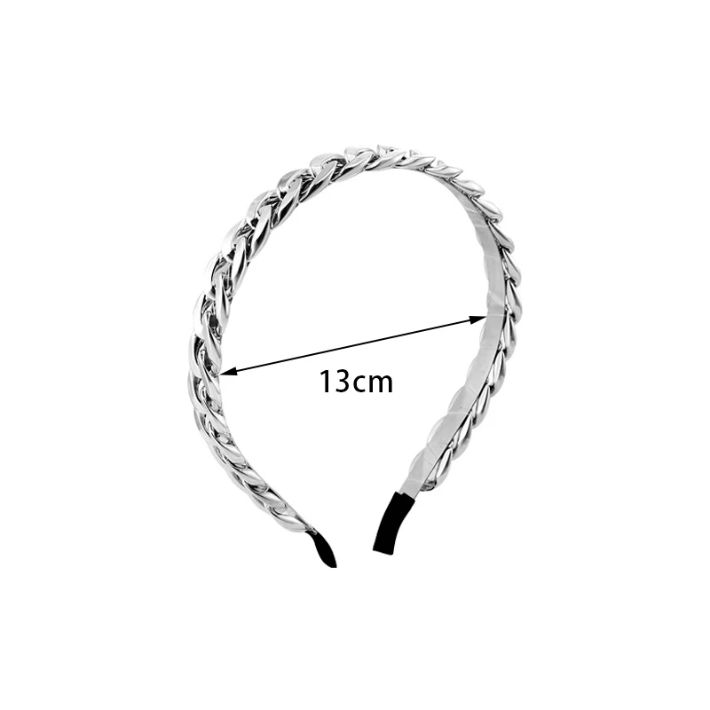 

2021 New Punk Style Headband Hairband For Women Alloy Chain Head Bezel Hair Hoop Bands Headbands Girls Hair Accessories