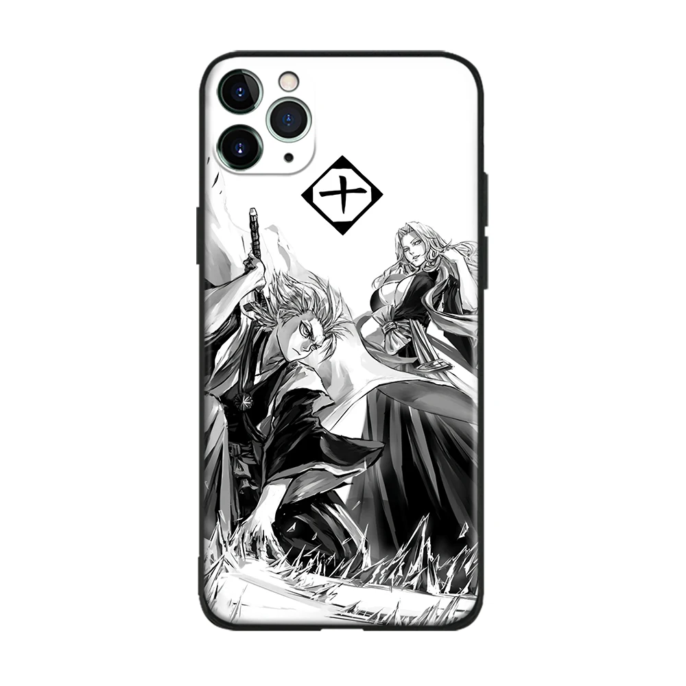 Rangiku and Toshiro отбеливатель Манга Аниме Мягкий ТПУ стеклянный чехол для телефона IPhone