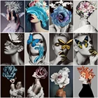 Раскраска по номерам AZQSD для взрослых, портрет сделай сам, рама, масляная Раскраска по номерам, Женская акриловая краска, ручная роспись, ed подарок