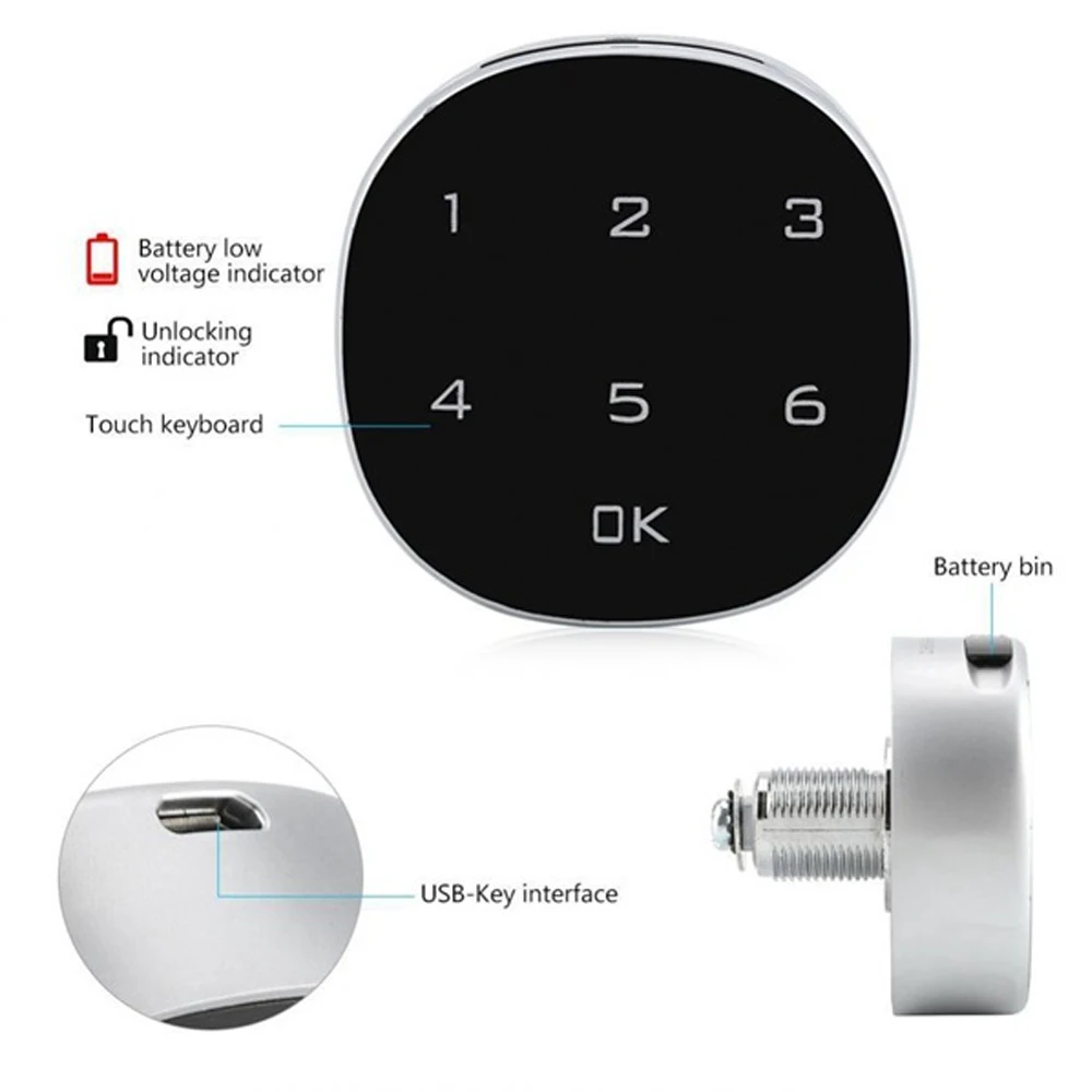 

Touch Screen Digital Smart Electronic Password Lock Electronic Cabinet Office Smart Lock Waterproof Outdoor Gate Lock