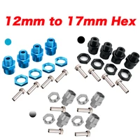 aluminum alloy 12mm to 17mm wheel hex hubs adapter extension conversion nuts for 110 rc car upgrade 18 tires