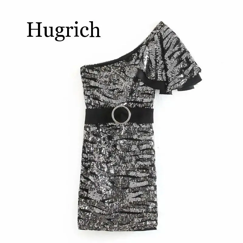 Винтажные черные женские платья с блестками весна-осень 2020 новые модные вечерние