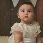 Реквизит для фотосъемки новорожденных Костюм с кружевными краями для маленьких девочек наряд ручной работы для маленьких девочек реквизит для фотосъемки одежды аксессуары