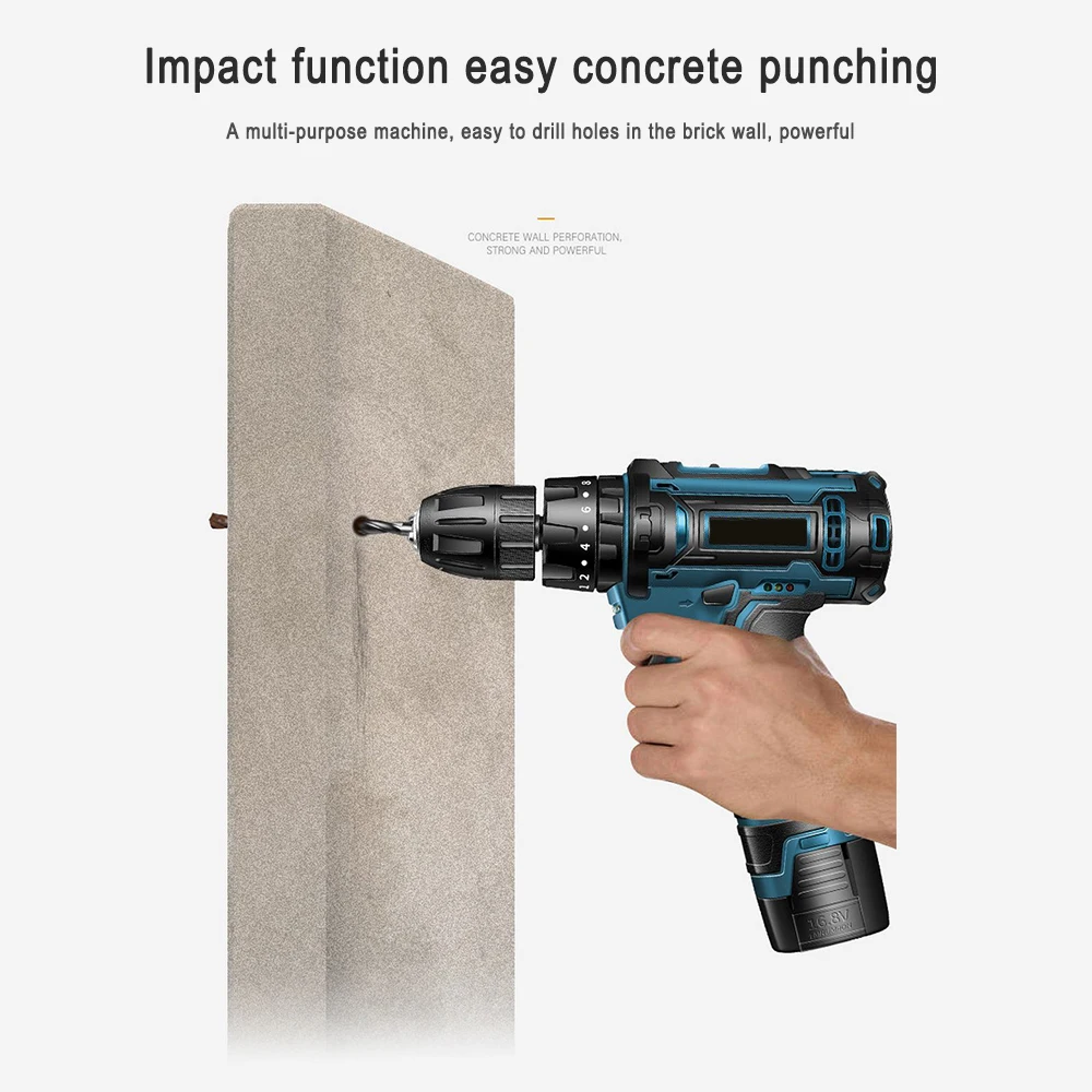 Ударная дрель электрическая ручная с литиевой батареей 16 8 в/36 В|Электрические