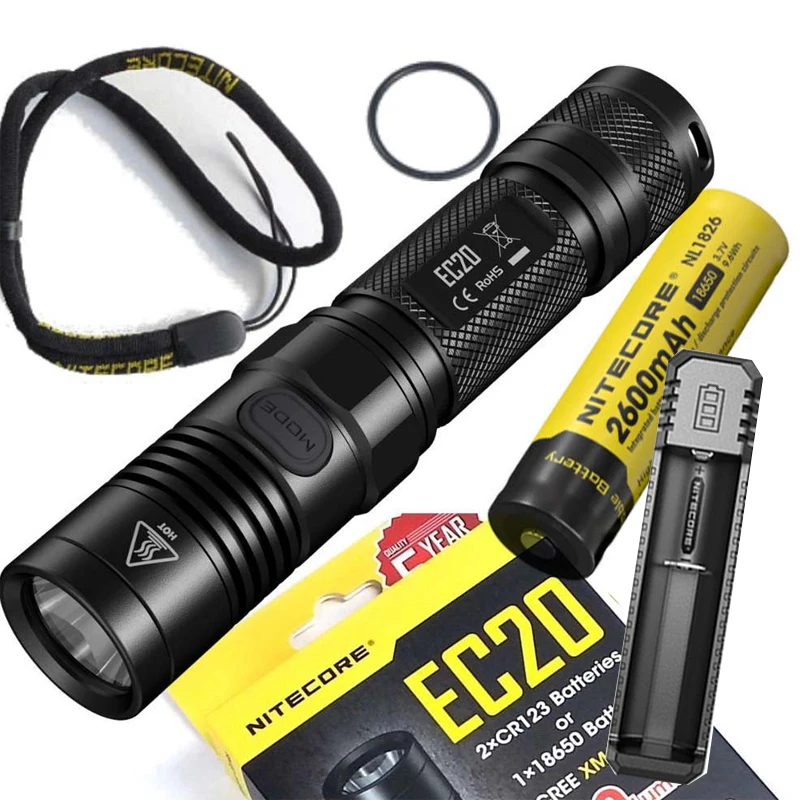 NITECORE EC20 флэш светильник CREE XM L2 T6 светодиодный максимум 960 люмен дальность луча 222