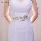 TOPQUEEN S331 бисерная лента из органзы для беременных цветок свадебный пояс с жемчугом для платьев свадебный пояс черный пояс для женщин