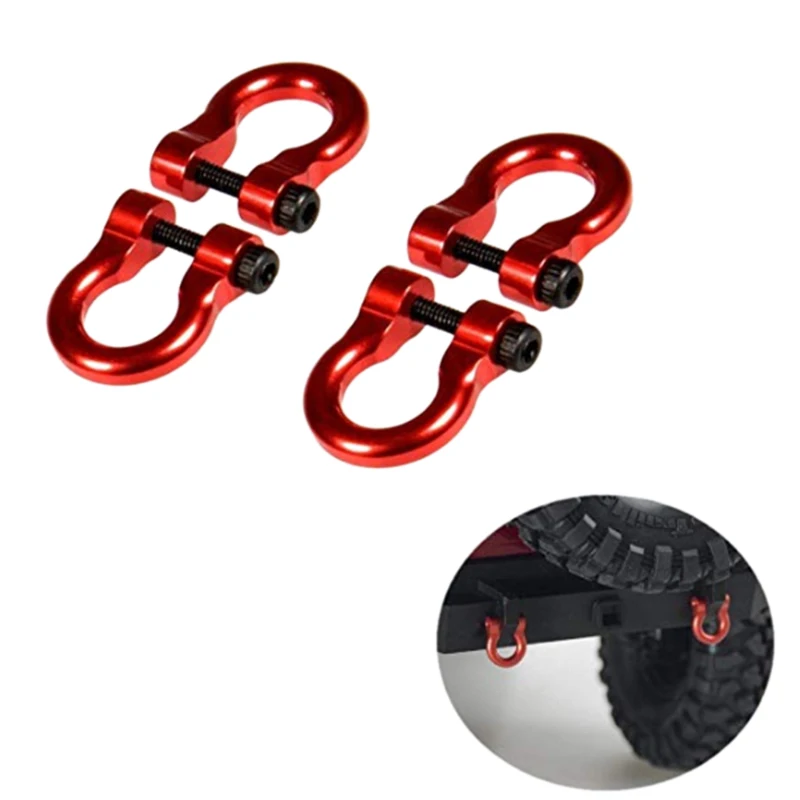 

Алюминиевая буксировочная скоба, 4 шт., для внедорожника 1/10 дюйма, металлический передний и задний противоударный буксировочный крючок, Пря...