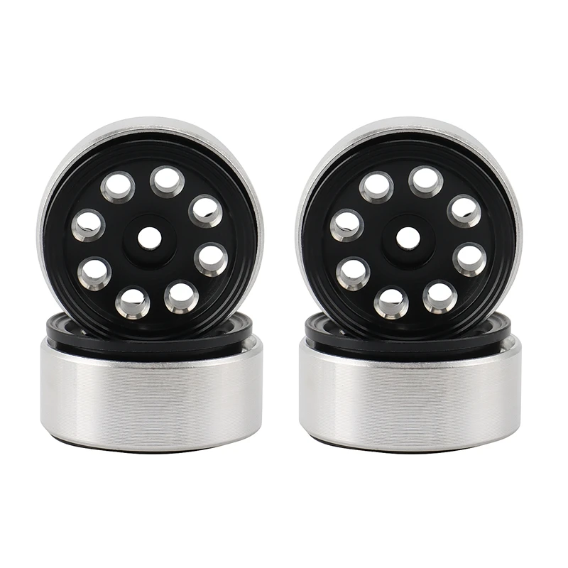 

4PCS 1.0 CNC Metal Beadlock Wheel Rims Wheel Hub for 1/24 RC Crawler Car Axial SCX24 90081 AXI00002 Upgrade Parts