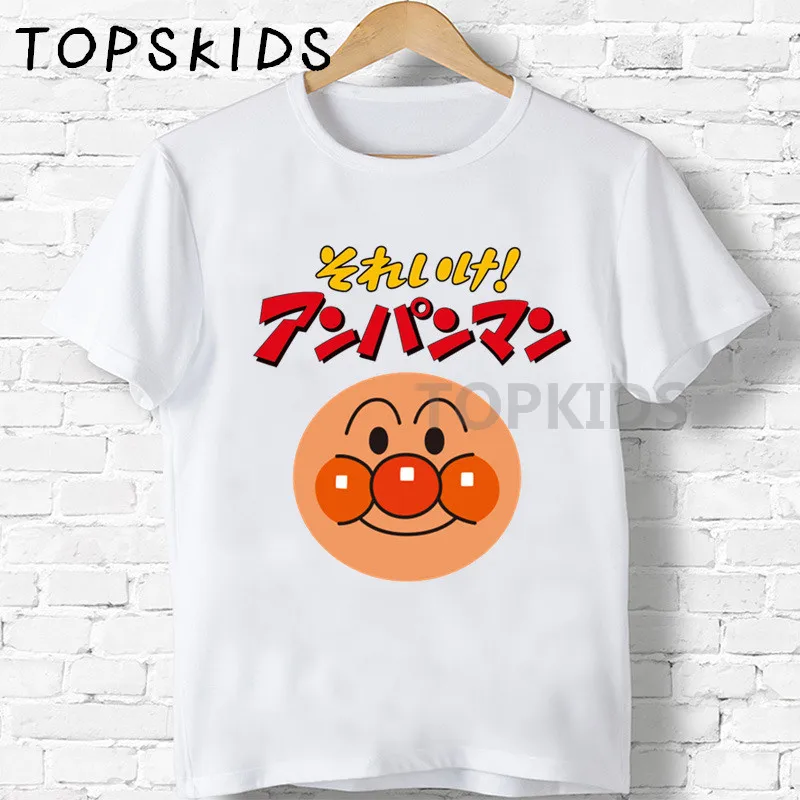 2019 Children Japanese Cartoon Anpanman and Baikinman Print T-shirts Boys&ampGirls Funny Cute Baby Tops Kids Summer T shirt HKP5254 | Детская